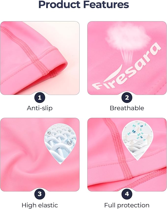 Firesara Fabric Swim Cap, High Elasticity Swimming Cap Keeps Hair Clean Breathable Fit Both Long Hair Short Hair, Swim Caps Woman Girls Men Kids One Size Hat-StrideForce Fitness