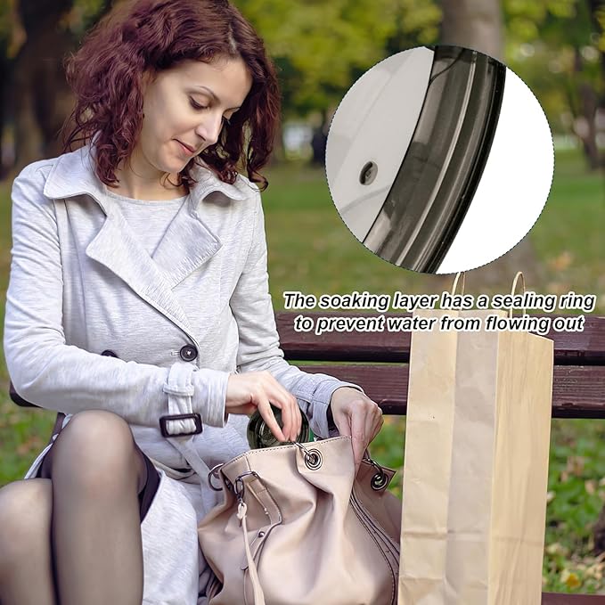 Retainer Cleaning Case,Portable No-Leak Denture Cup Case with Dentures Brush Kit, Travel Retainer Cases with Vent Holes for Clear Aligner,Mouth Guards,Night Guard,Dentures (Black)