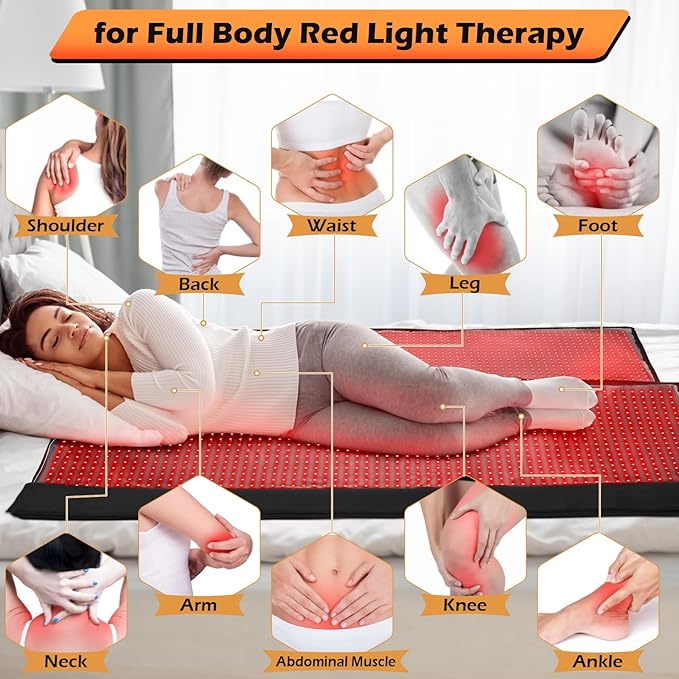 iTHERAU Large Red Light Therapy Blanket 2460 LEDs Infrared Red Light Sleep Bag for Full Body, Resolve Inflammation, Relieve Joint or Back Pain, Red Light Wrap 660 & 850nm Wavelengths, 71in X 32in-StrideForce Fitness