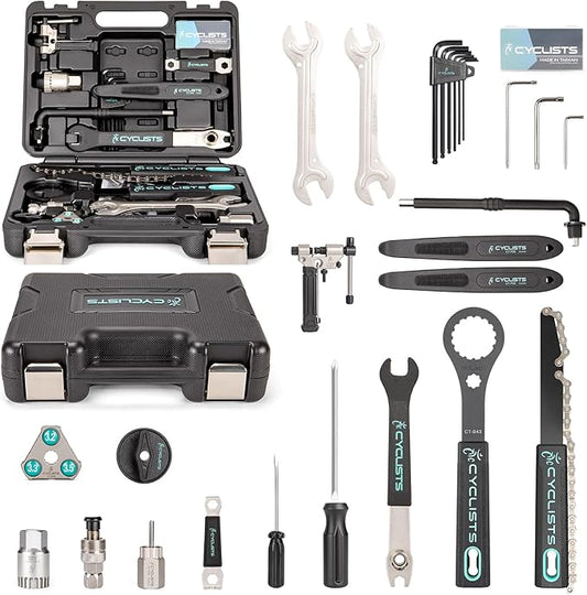 Bike Tool Kit with Storage Case - 22 PCS Bicycle Repair Tool Set Portable Tools Box - Bike Maintenance Tools for Road Bikes and Mountain Bikes-StrideForce Fitness