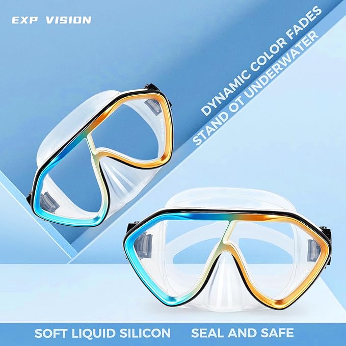 Scuba Diving Mask for Adults - Premium Anti-Fog Snorkeling Mask Comfortable & Leak-Proof Swim Goggles with Nose Cover for Scuba Diving, Snorkeling & Underwater Adventures-StrideForce Fitness