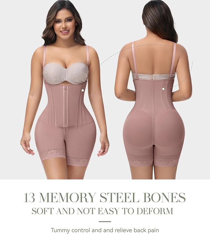 M MYODRESS Fajas Colombianas Moldeadoras Shapewear for Women Tummy Control Body Shaper Post Surgery Compression Garment-StrideForce Fitness