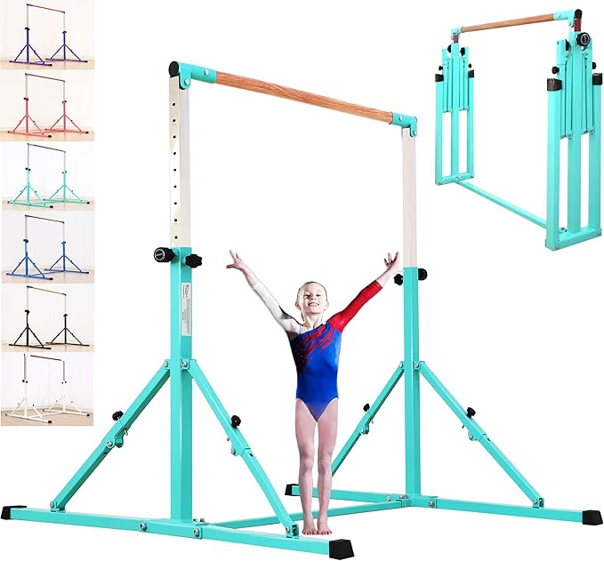 4FT/5FT Gymnastic Bar Set Gymnastics Horizontal Bar Gymnastics Kip Bar for Kids Home Use-StrideForce Fitness