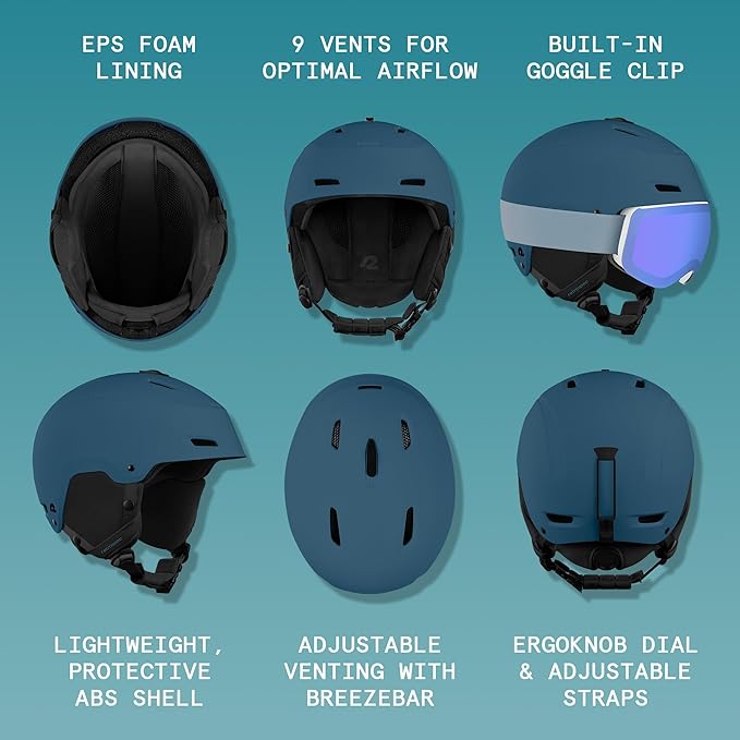 Retrospec Zephyr Ski Helmet - Snowboard Helmet for Adults & Youth - Adjustable Fit with Breathable Vents for Men, Women, Boys and Girls-StrideForce Fitness