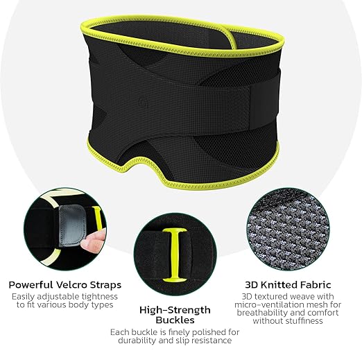 Back Brace for Lower Back Pain Relief, 8X Powerful Support System,Lumbar Support Belt for Men & Women Ergonomic 3D knitted Design with Adjustable Strap for Fitness Running Home Pilates Pink S-StrideForce Fitness