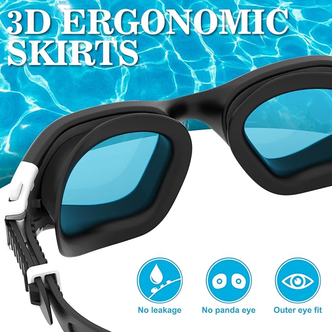 WIN.MAX Polarized Swimming Goggles Swim Pool Goggles Anti Fog Anti UV No Leakage Clear Vision for Men Women Adults Teenagers-StrideForce Fitness