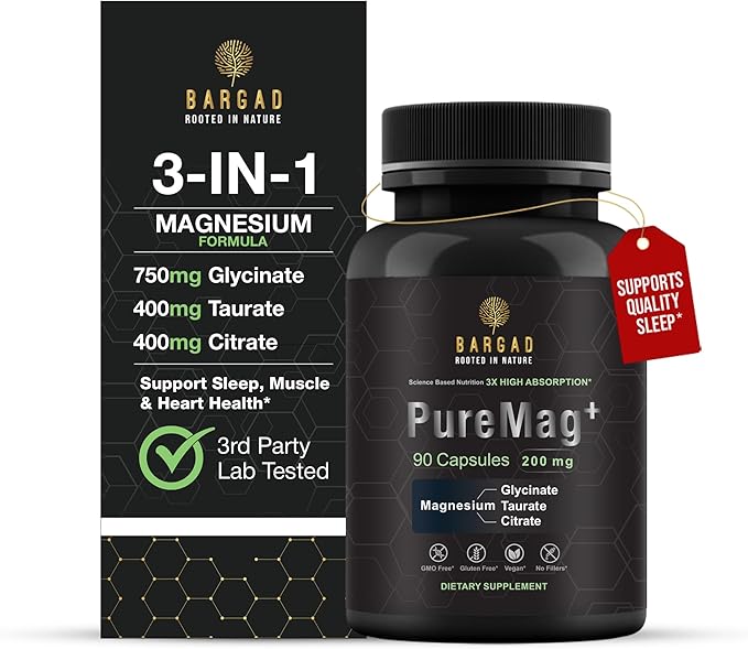 Magnesium Glycinate 750mg | High Absorption Formula for Sleep, Muscle Relaxation & Calm Support | Non-Laxative, Vegan Capsules – Magnesium Supplement for Men & Women – 90 Count-StrideForce Fitness