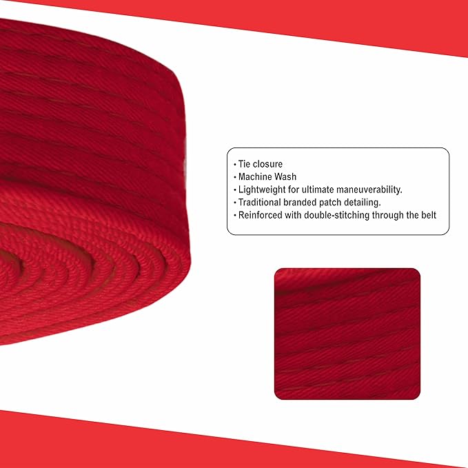 Martial Arts Belt for Karate, Judo, Aikido and Taekwondo - Durable Cotton-Polyester Blend for Adults and Kids-StrideForce Fitness