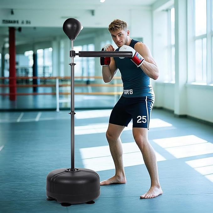 INNOLIFE Boxing Bar Height Adjustable Spinning Bar with Punching Bag Boxing Speed Trainer for Home Gym-StrideForce Fitness