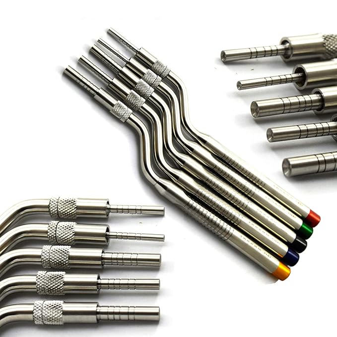 MEDSPO Professional Dental Instruments Osteotome Periotome Luxating Elevator Implant | Orthodontic PDL Teeth | Surgical Root Extraction Spreading (Osteotome Periotome Curved)