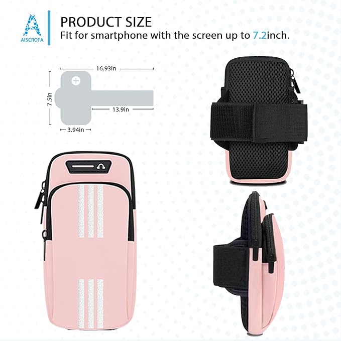 Running Armband, Cell Phone Purse Small Crossbody Bags for Women Men Kids Pouch for iPhone 15/14/13 pro/Plus/xs/xr/xs max, Galaxy S22 Ultra and More-StrideForce Fitness