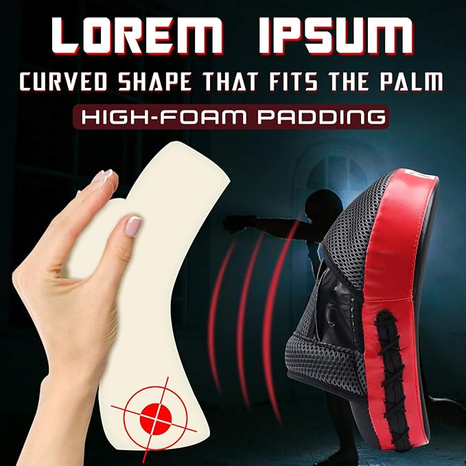 Boxing and MMA Punching Mitts - Hook & Jab Pads, Focus Punch Mitts, Target Focus Pads, and Kick Shield for Muay Thai Training-StrideForce Fitness