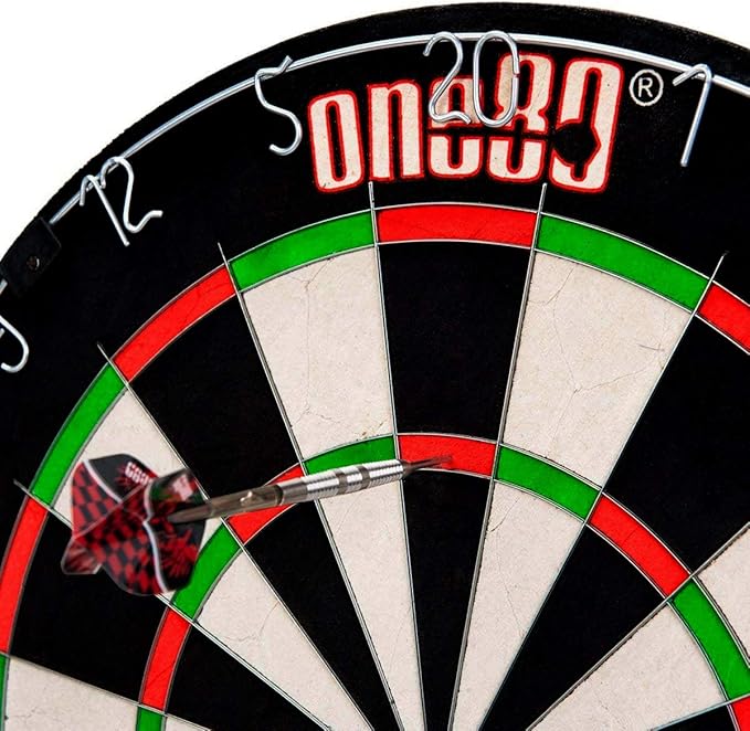 Gladiator Dartboard with Top-Grade African Sisal and Sword Edge Staple Free Wire Spider for Maximum Scoring Potential and Less Bounce Outs-StrideForce Fitness