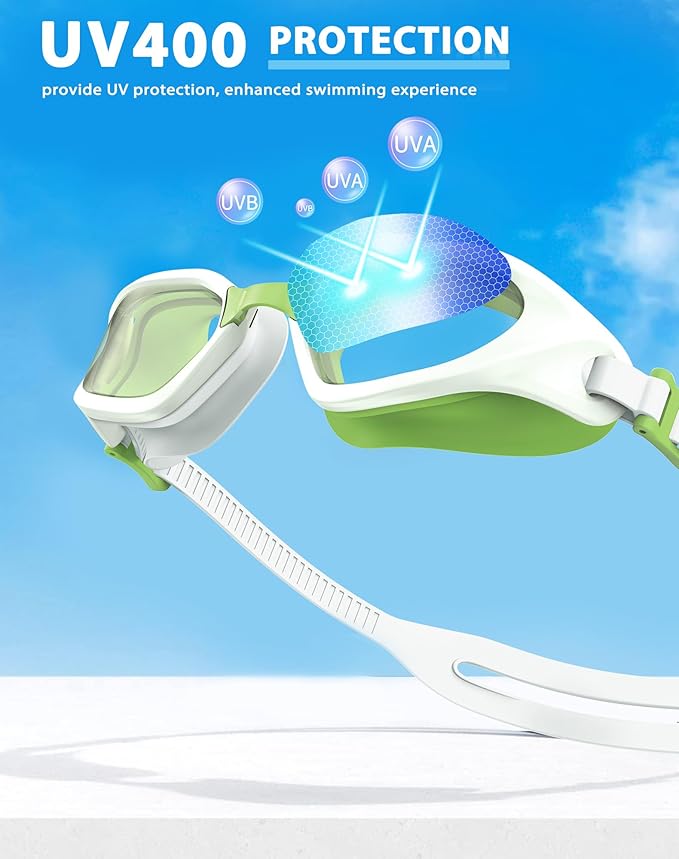 Swim Goggles, Unisex Adult Swimming Goggles Anti Fog Anti UV No Leakage Wide View for Men Women Youth-StrideForce Fitness