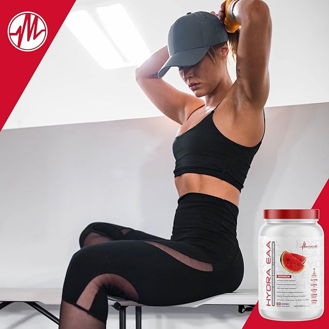Metabolic Nutrition Hydra EAA, 1000g of Essential Amino Acids + Hydration, EAAs, BCAAs, Glutamine, Electorlytes, Coconut Water & Glycerol, Amazing Flavors (Fruit Punch, 1000g)-StrideForce Fitness