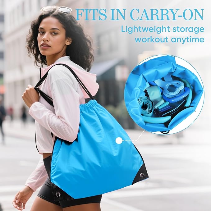 Home Pilates Kit for Women Pilates Equipment Ring and Ball Set Magic Circle Hoop with 5 Resistance Bands Compact Toning Fitness Essentials Starter Set Accessories-StrideForce Fitness