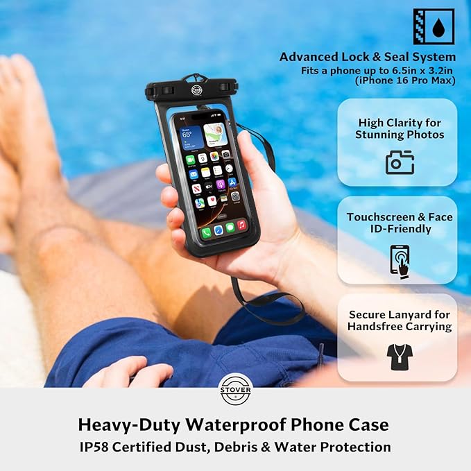 STOVER 5/10/25/30/40/55L Waterproof Backpack- Floating Dry Bag for Kayaking, Travel, Beach, Hiking, & Camping, Men/Women-StrideForce Fitness