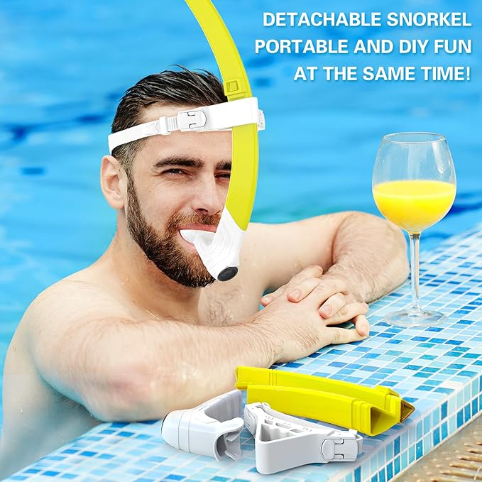 Greatever Detachable Portable Snorkel for Lap Swimming Unisex-Adult Silicone Adjustable Headband One Way Exhaust Valve-StrideForce Fitness