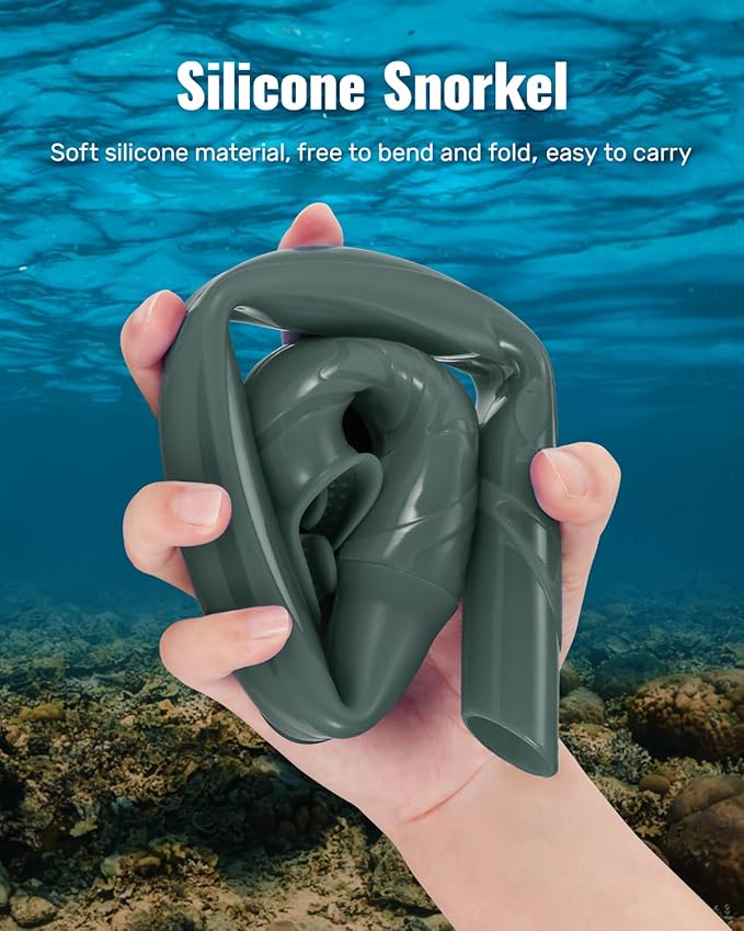 W WSTOO Adults Diving Snorkel Breathing Tube Silicone Flexible Foldable Snorkel Anti-Drop for Freediving Swim Training,Diving and Scuba Diving,Easy to Carry for Travel-StrideForce Fitness