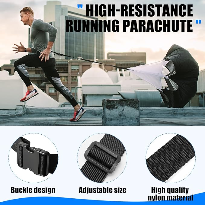 Soccer Training Equipment, Agility Speed Training Set with 20ft Speed Ladder, 12 Cones, 4 Adjustable Hurdles, Jump Rope, Parachute | Ideal for Basketball, Football Practise, for Kids, Youth, Adults-StrideForce Fitness