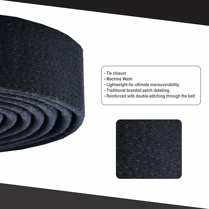 Martial Arts Belt for Karate, Judo, Aikido and Taekwondo - Durable Cotton-Polyester Blend for Adults and Kids-StrideForce Fitness