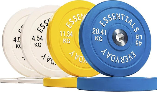 2-Inch Olympic Bumper Plates, Perfect Weight Plates for Weightlifting and Strength Training, Multiple Weights Available-StrideForce Fitness