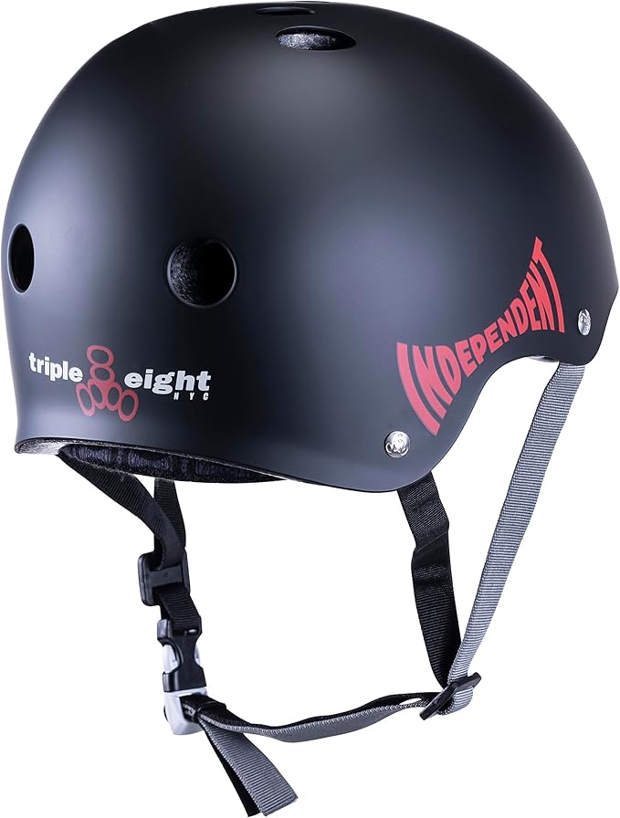 Triple Eight Certified Sweatsaver Helmet for Skateboarding, BMX, Roller Derby, Roller Skating, Inline Skating, Scooter and Bike-StrideForce Fitness