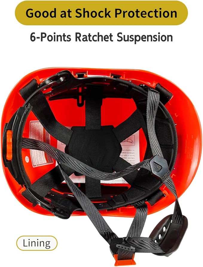 Forestry Safety Helmet with Build-in Visor Mesh Face Shield Ear Muffs 4 in 1 Chainsaw Safety Hard Hats-StrideForce Fitness