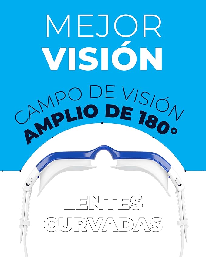 AqtivAqua Swimming Goggles, DX Wide View Swim Goggles for Adult Men Women, Anti Fog No Leaking-StrideForce Fitness