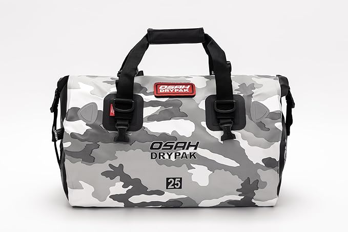 Waterproof Duffel& Luggage Bag - Motorcycle Dry Bag Tail Saddle Bags with Roll Top Closure,Large Storage Space,for Camping, Kayaking, Fishing & Traveling(Sky, 25L)-StrideForce Fitness