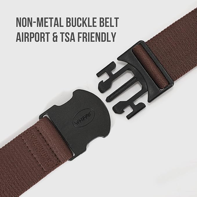 WHIPPY Mens Elastic Stretch Belt Unisex Adventure Web Belt for Women Men with Non-Metal Buckle Adjustable Belts-StrideForce Fitness