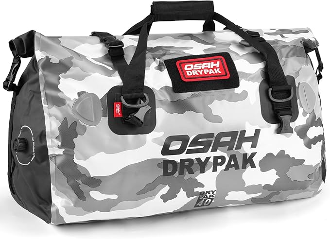 Waterproof Duffel Bag - Motorcycle Dry Bag Tail Bag with Large Storage Space, Waterproof Luggage Duffle Bags with Outer Mesh Zipper Pocket for Camping, Kayaking, Fishing & Traveling-StrideForce Fitness