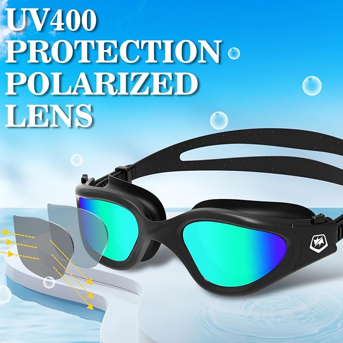 WIN.MAX Polarized Swimming Goggles Swim Pool Goggles Anti Fog Anti UV No Leakage Clear Vision for Men Women Adults Teenagers-StrideForce Fitness