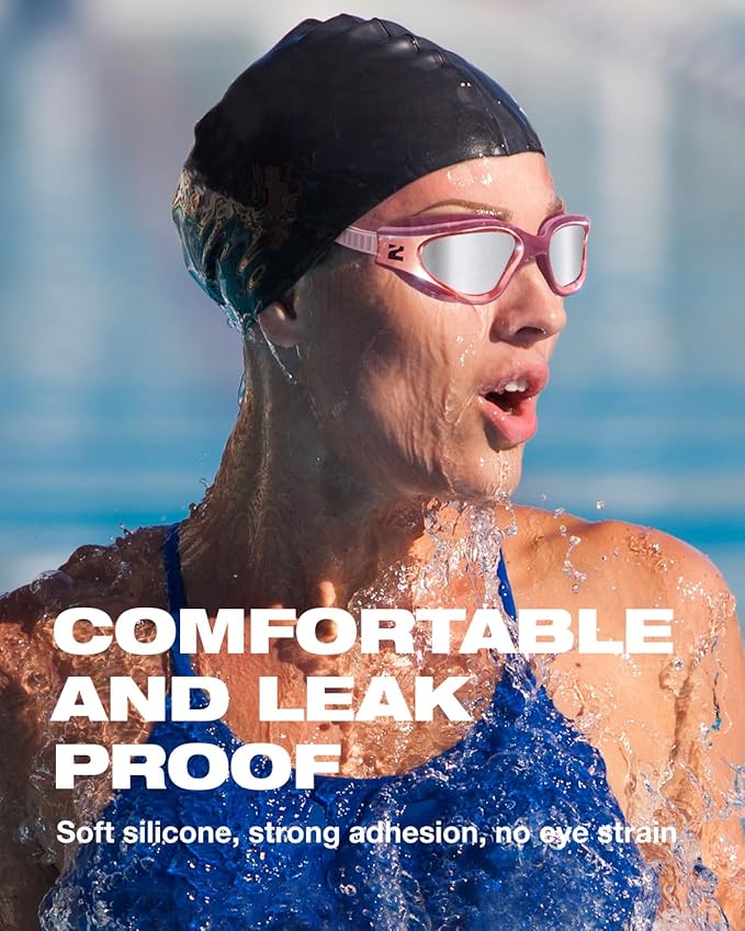 ZIONOR G1 Nava Super Anti-Fog Unisex Swim Goggles Mirror/Bright Smoke Lens-StrideForce Fitness