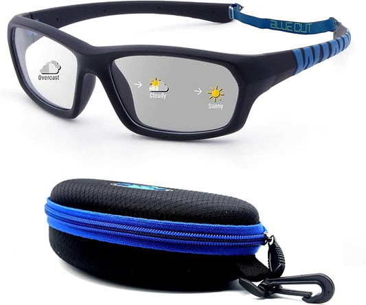 BLUE CUT Sports Protection Goggles, Photochromic Lenses Safety Glasses for Basketball, Pickleball and Outdoor Sports-StrideForce Fitness