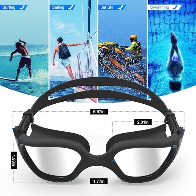 ZIONOR G1 Polarized Swimming Goggles for Unisex Adult Women Anti Fog 100% Anti UV Diving Goggles-StrideForce Fitness