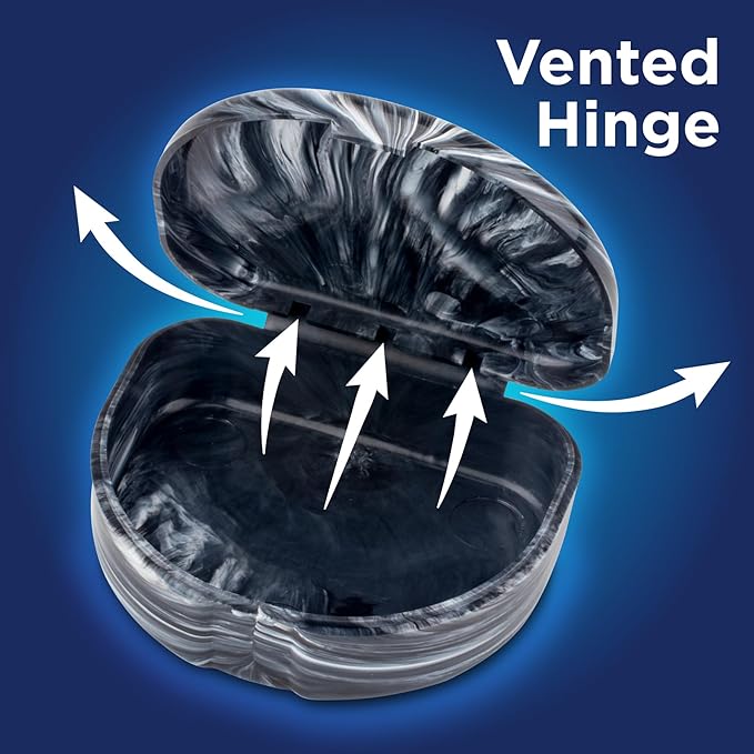 Practicon Marble Retainer Cases, Orthodontic Aligner Case, Mouth Guard Holder (3 Pack) (Midnight)