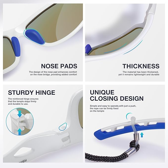 RIVBOS Sunglasses for Men Women Polarized UV Protection Sports Fishing Driving Shades Cycling RB833-StrideForce Fitness