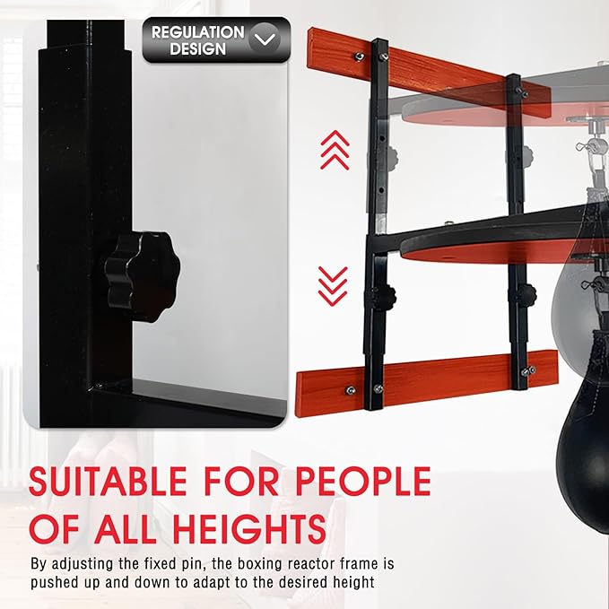INNOLIFE Adjustable Speed Bag Platform Heavy Duty Wall Mount Speed Bag Platform Kit 24" with Speed Ball for Boxing Training Workout Fitness Stress Relief-StrideForce Fitness