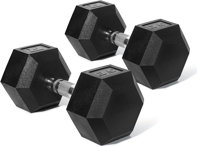 RitFit 5-650 LBS PVC Encased Hex Dumbbell Sets with Optional Rack for Home Gym, Hand weight with Chrome Handle for Strength Training, Workouts-StrideForce Fitness