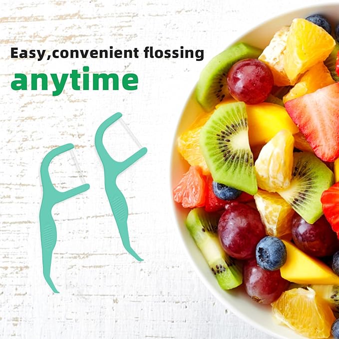 RAZOKO Dental Floss Picks | Toothpick, Shred-Resistant Floss, Easy Grip Handle, Fresh Mint Flavor, 75 Count (Pack of 3)