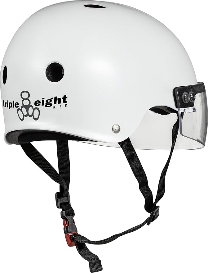 Triple Eight The Certified Sweatsaver Helmet with Visor for Roller Derby, Skateboarding and BMX-StrideForce Fitness