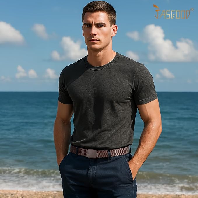 JASGOOD Nylon Canvas Breathable Military Tactical Men Waist Belt With Plastic Buckle-StrideForce Fitness