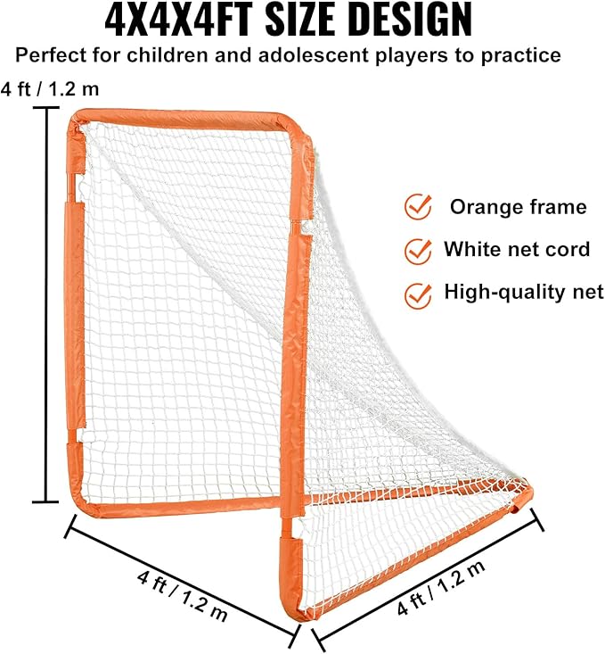 VEVOR Portable Lacrosse Goal - Complete Training Accessory Set with Extended Coverage for Youth and Adults-StrideForce Fitness