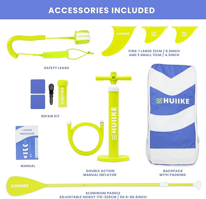 Inflatable Paddle Board for Adults with Accessories Included, Oar, Fins, Pump. Stand Up Paddleboard Great Stability and Resistance. 10’ x 33" x 5.9", Maximum Load 286 lb-StrideForce Fitness