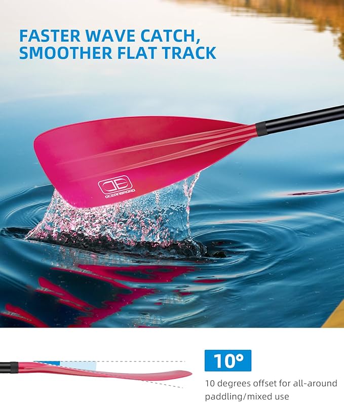 OCEANBROAD SUP Paddle - Adjustable Stand-Up Paddle for Paddleboard Kayak, Adjustable Aluminum Alloy Shaft with Reinforced Nylon Blades-StrideForce Fitness