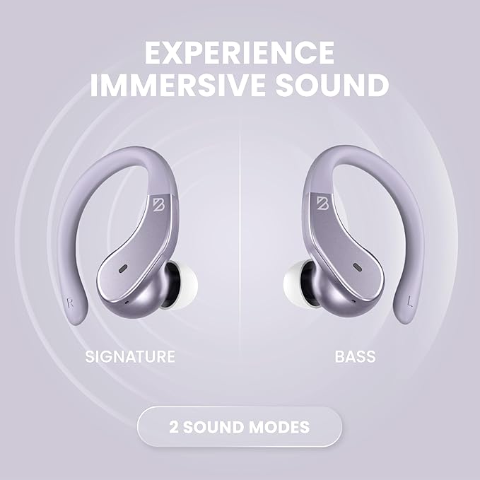 Back Bay Audio - Runner's Wireless Earbuds Bluetooth Headphones for Sports, Hook Over The Ear Buds, Deep Bass, Wrap Around Earphones with Earhooks for Running, Workout Wireless Headphones for The Gym-StrideForce Fitness
