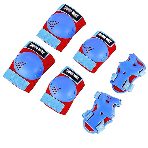 Youth/Kids Knee Pads Elbow Pads Wrist Guards Protective Gear Set for 3-15 Years Child Roller Skates, Skateboard, Cycling, Inline Skating, BMX Bike, Balance Bike, Scooter Riding and Other Outdoor Sports-StrideForce Fitness