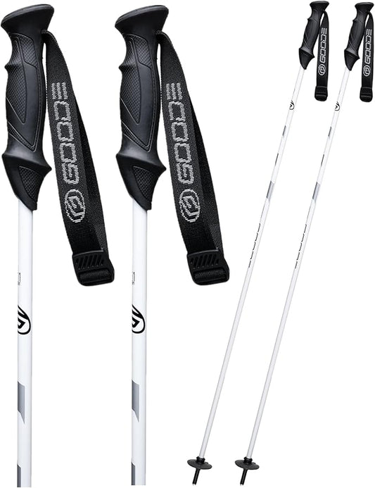 GOODE G-Max Summit Ski Poles – Lightweight & Durable Carbon Composite Downhill Ski Poles for Men & Women – Ergonomic Grip & Shock Absorbing Design – Pair-StrideForce Fitness