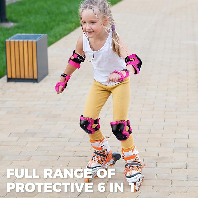 BOSONER Kids/Youth Knee Pad Elbow Pads Guards Protective Gear Set for Roller Skates Cycling BMX Bike Skateboard Inline Skatings Scooter Riding Sports-StrideForce Fitness